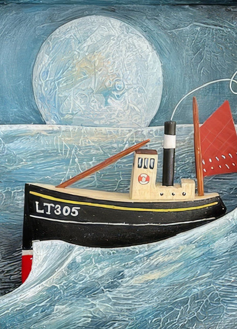 Seth Draper Steam Drifter Sailing in the Light of the Harvest Moon Automaton