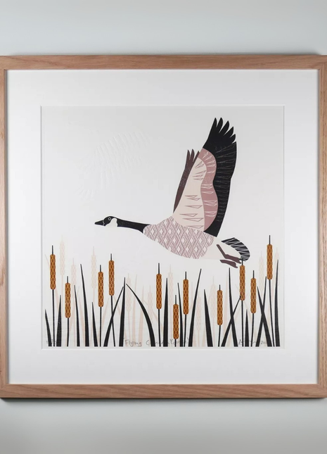 Ashley Hutchinson Flying Canada Goose Framed
