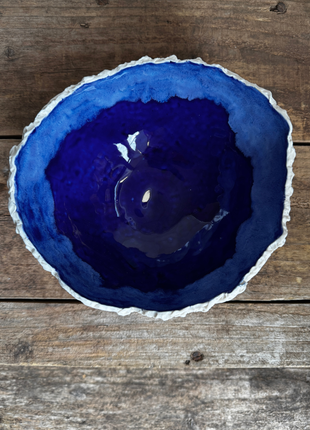Jackie Hunter Large Bowl Porcelain Blue