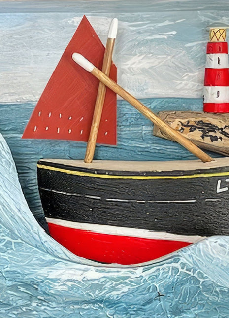 Seth Draper Sailing Lugger Coming into Harbour Automaton