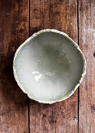 Jackie Hunter Large Porcelain Bowl Green