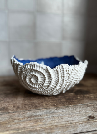 Jackie Hunter Large Bowl Porcelain Blue