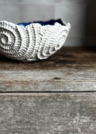 Jackie Hunter Large Bowl Porcelain Blue