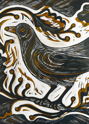 Kate Millbank Blackbird Harvest Print