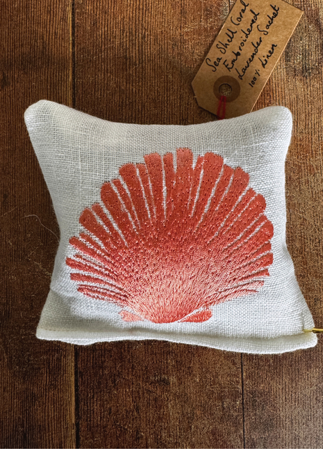Hannah Shkandrij Embroidered Lavender Filled Linen Bag