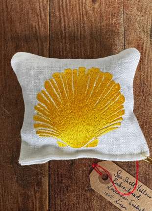Hannah Shkandrij Embroidered Lavender Filled Linen Bag