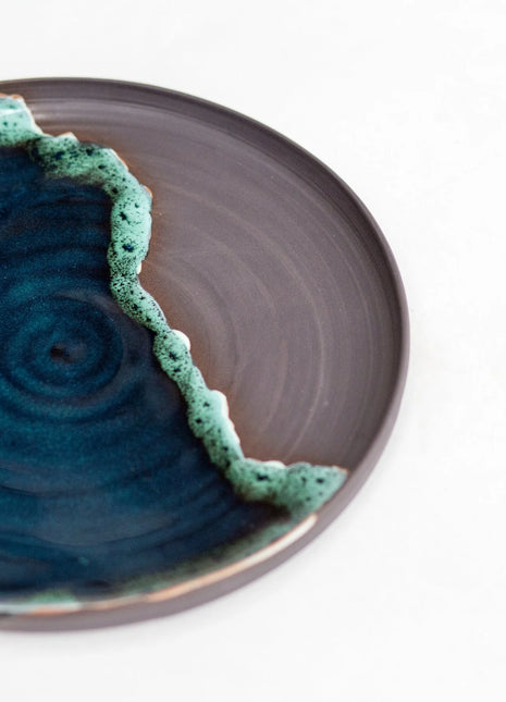 Kirsty Adams Small Shoreline Plate Onyx Black Porcelain