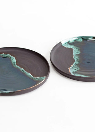 Kirsty Adams Small Shoreline Plate Onyx Black Porcelain