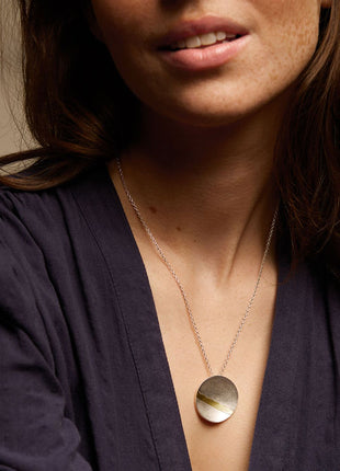 Rhona Petrie Silver & Gold Medium Statement Pendant