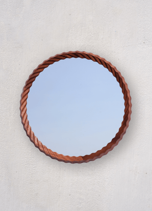 OINK, Kruller Midi Mirror, Sapele