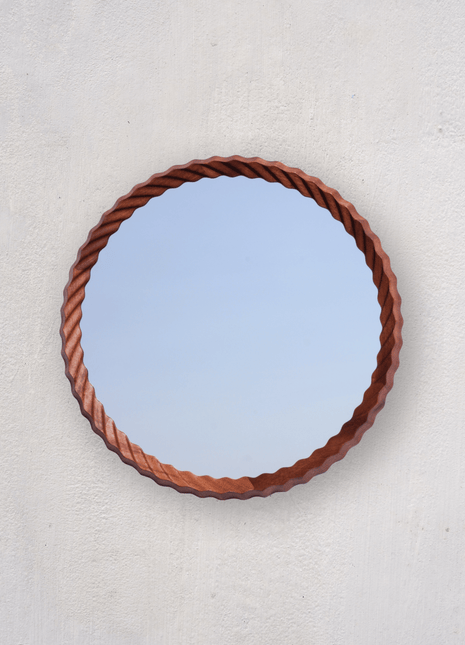 OINK, Kruller Midi Mirror, Sapele