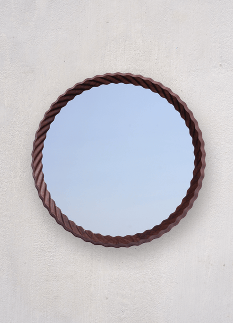 OINK, Kruller Midi Mirror, Walnut