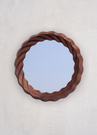 OINK, Kruller Porthole Mirror, Walnut