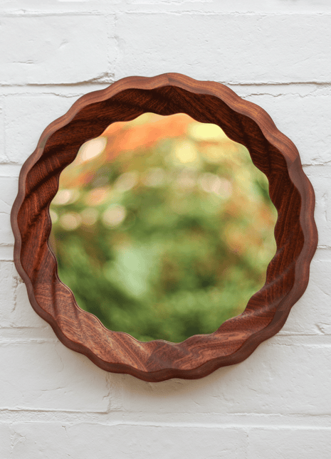 OINK, Kruller Porthole Mirror, Sapele