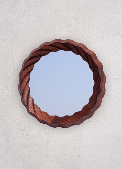 OINK, Kruller Porthole Mirror, Sapele