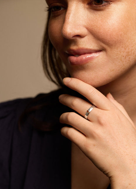 Rhona Petrie Silver & Golden Citrine Ring