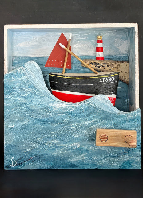 Seth Draper Sailing Lugger Coming into Harbour Automaton