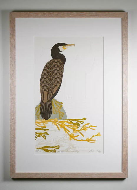 Ashley Hutchinson Cormorant Fishing Framed