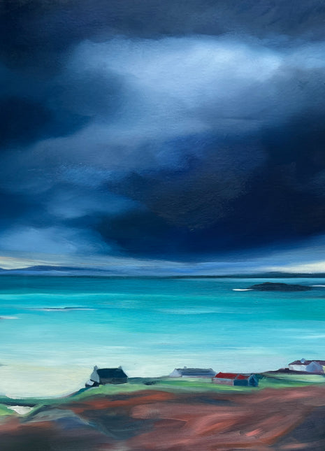 Sarah Anderson, Threatening Skies over Harris, Framed