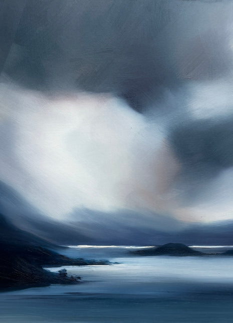 Sarah Anderson, Silver Skies, Loch Maree Framed
