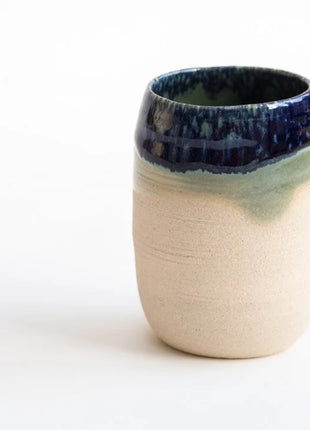 Kirsty Adams Tumbler Green Blue Rim